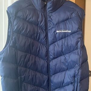 Navy Seattle Seahawks puffy vest